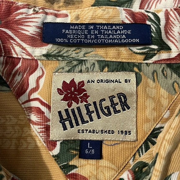 Vintage Tommy Hilfiger Floral Button Down Size Large - Picture 9 of 9